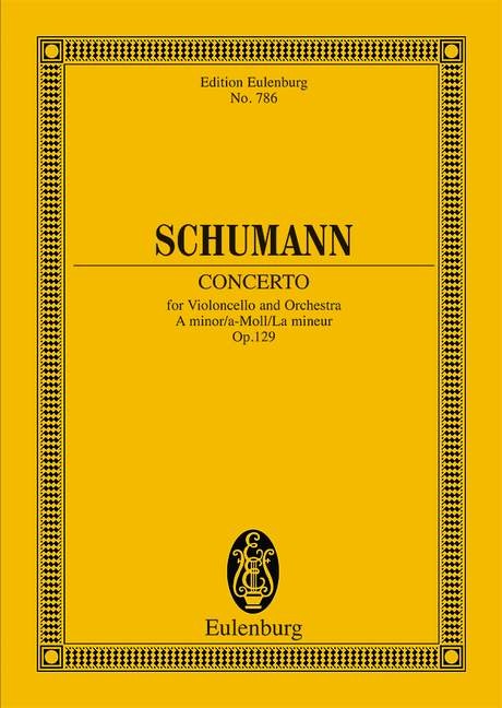 Schumann Cello Concerto Amin Op129 Mini Score Sheet Music Songbook