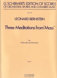 Bernstein 3 Meditations Full Score Sheet Music Songbook