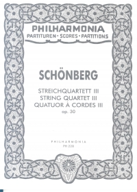 Schoenberg String Quartet No 3 Pocket Score Sheet Music Songbook