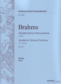 Brahms Academic Festival Overture Op80 Full Score Sheet Music Songbook