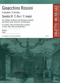 Rossini Sonatas (6) No 3 String Quartet Score Sheet Music Songbook