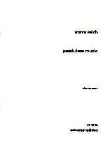 Reich Pendulum Music Study Score Sheet Music Songbook