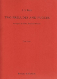 Bach 2 Preludes And Fugues Max Davies Full Score Sheet Music Songbook