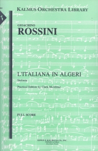 Rossini Italiana In Algeri Overture Full Score Sheet Music Songbook