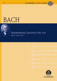 Bach Brandenburg Concertos 4-6 Mini Score + Cd Sheet Music Songbook