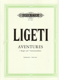 Ligeti Aventures Study Score Sheet Music Songbook
