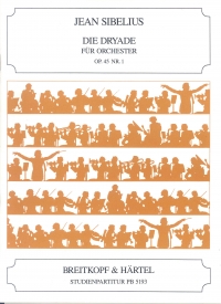 Sibelius Dryad Op45/1 Pocket Score Sheet Music Songbook