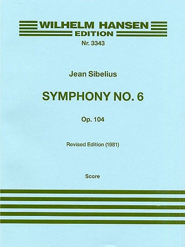 Sibelius Symphony No 6 Op104 Revised Full Score Sheet Music Songbook