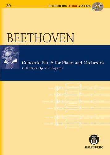 Beethoven Piano Concerto No 5 Emperor Mini Sc + Cd Sheet Music Songbook