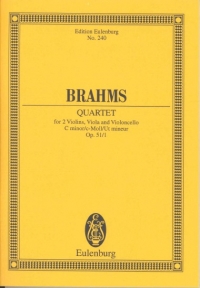 Brahms String Quartet Cmin Op51/1 Pocket Score Sheet Music Songbook