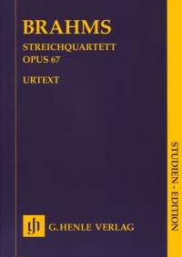Brahms String Quartet Op67 Bb Study Score Sheet Music Songbook