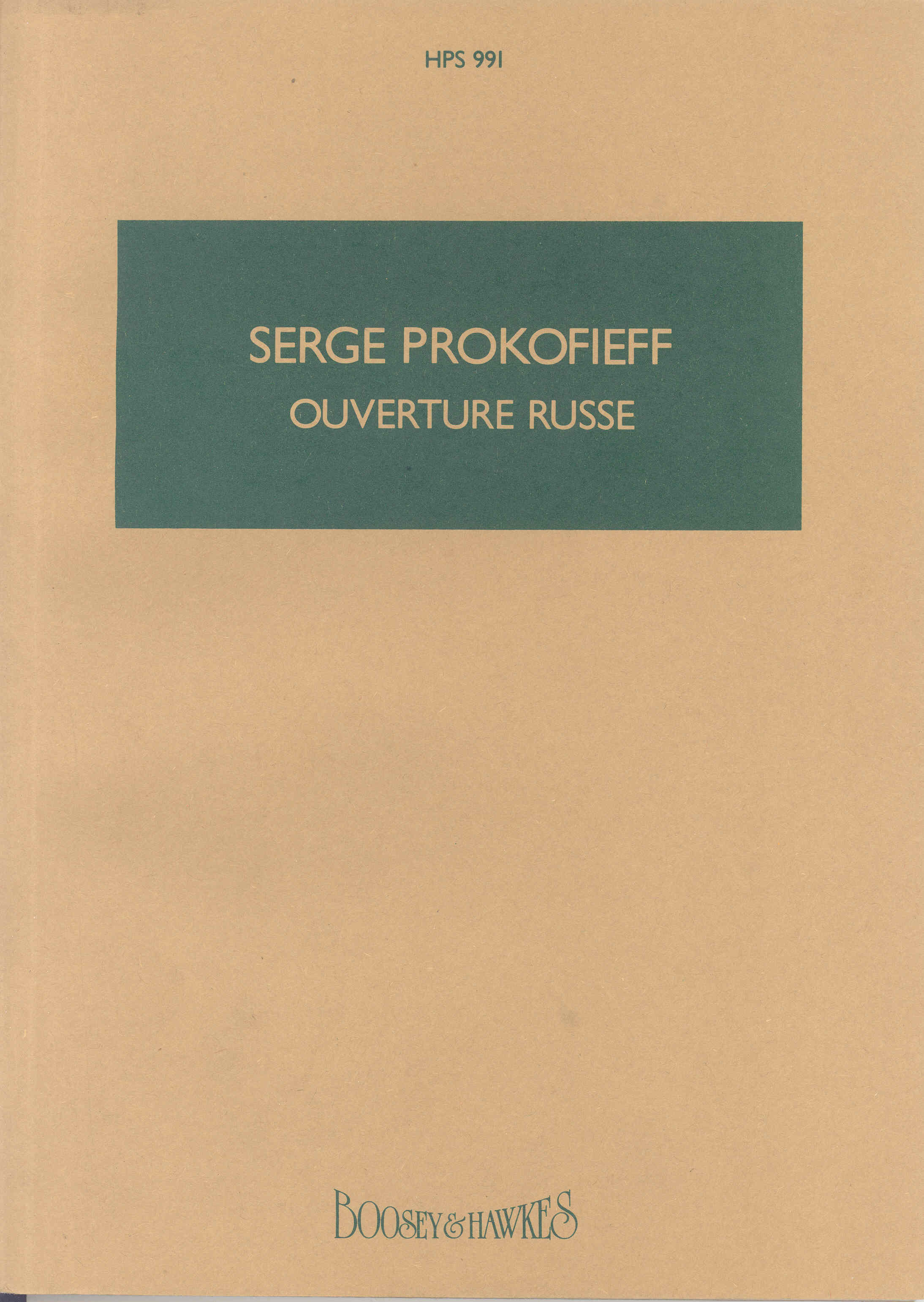 Prokofiev Russian Overture Op72 Stsc Hps991 Sheet Music Songbook
