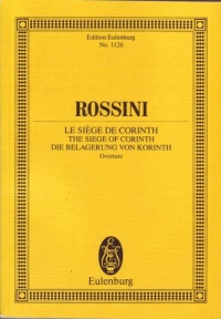 Rossini Siege Of Corinth Overture Pocket Score Sheet Music Songbook
