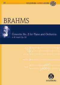 Brahms Concerto No2 Bb Op83 Pf/orch Min Score + Cd Sheet Music Songbook