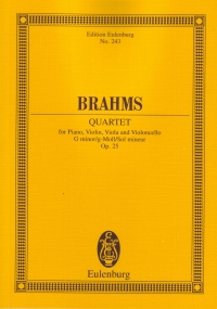 Brahms Piano Quartet Gmin Op25 Sheet Music Songbook