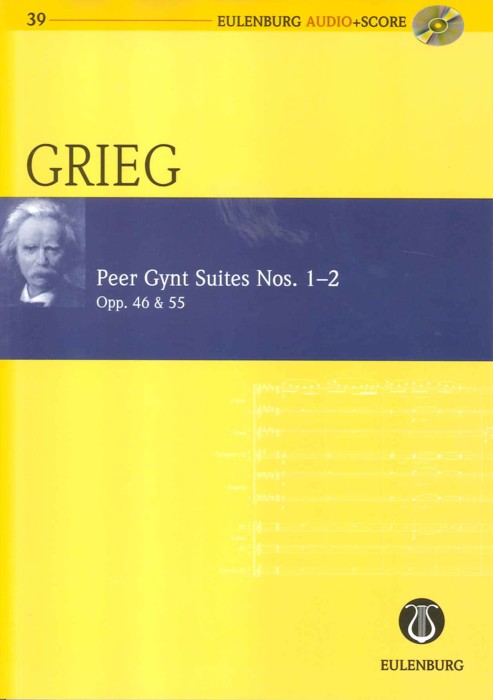 Grieg Peer Gynt Suites 1 & 2 Mini Score + Cd Sheet Music Songbook