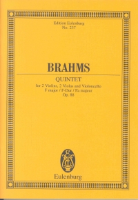 Brahms Quintet Fmaj Strings Op88 Sheet Music Songbook