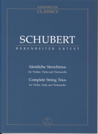 Schubert Complete String Trios Pocket Score Sheet Music Songbook
