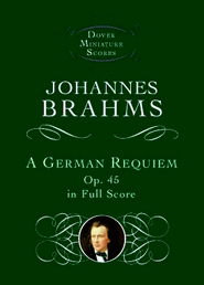 Brahms German Requiem Op45 Pocket Score (dover) Sheet Music Songbook