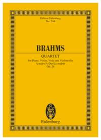 Brahms Piano Quartet Amaj Op26 Study Score Sheet Music Songbook