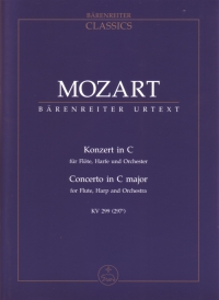 Mozart Concerto For Flute & Harp C K299 Study Scor Sheet Music Songbook