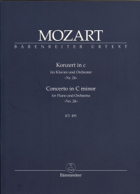 Mozart Concerto For Piano No 24 Cmin K491 Study Sc Sheet Music Songbook