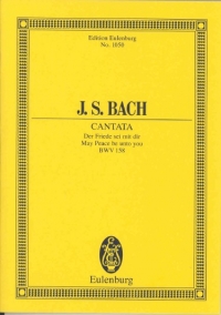 Bach Cantata Der Friede Bwv 158 Mini Score Sheet Music Songbook