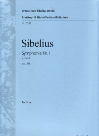 Sibelius Symphony No 1 Op39 Emin Full Score Sheet Music Songbook