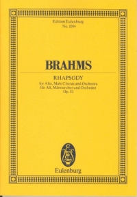 Brahms Alto Rhapsody Op53 Pocket Score Sheet Music Songbook