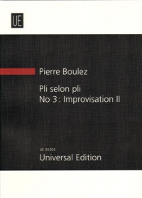 Boulez Pli Selon Pli  No 3 Improvisation Ii Score Sheet Music Songbook