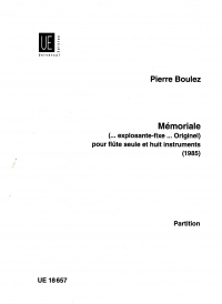 Boulez Memoriale Score Sheet Music Songbook