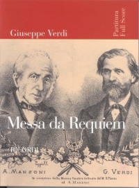 Verdi Requiem Full Score Paperback Sheet Music Songbook