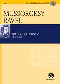 Mussorgsky Pictures At An Exhibition Mini Score+cd Sheet Music Songbook