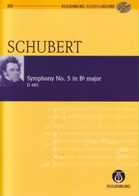 Schubert Symphony No 5 Bb Mini Score + Cd Sheet Music Songbook