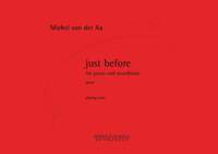 Aa Just Before For Piano & Cd Score Sheet Music Songbook