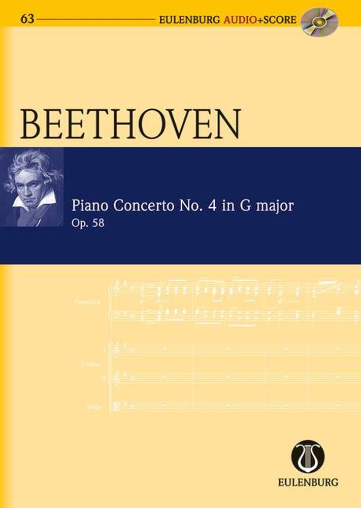 Beethoven Piano Concerto No 4 G Mini Score + Cd Sheet Music Songbook