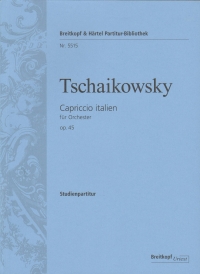 Tchaikovsky Capriccio Italien Op45 Study Score Sheet Music Songbook