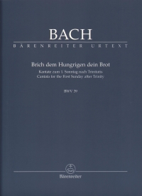 Bach Cantata Bwv39 Brich Dem Hungrigen Study Score Sheet Music Songbook