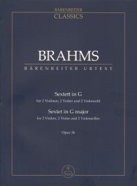 Brahms Sextet Op36 G 2vn/2va/2vc Study Score Sheet Music Songbook