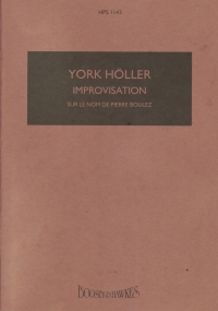 Holler Improvisation Sur Boulez Hps1143 Sheet Music Songbook