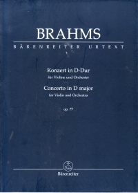 Brahms Concerto D Violin & Orchestra Op77 Study Sc Sheet Music Songbook
