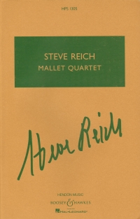 Reich Mallet Quartet Hps1305 Study Score Sheet Music Songbook