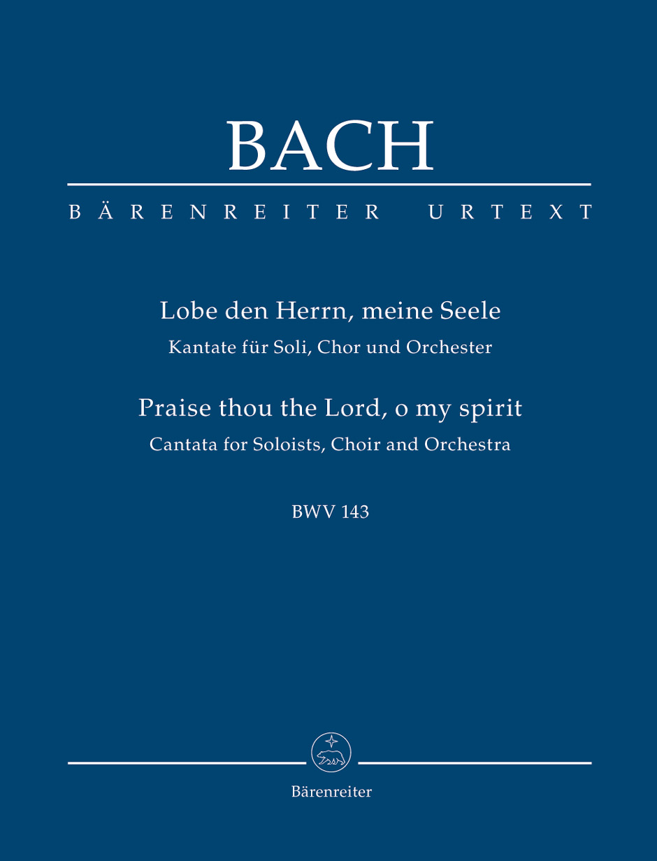 Bach Cantata Bwv 143 Lobe Den Herrn Study Score Sheet Music Songbook