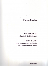 Boulez Pli Selon Pli   No 1 Don   Score Sheet Music Songbook
