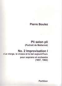 Boulez Pli Selon Ple  No 2  Score Sheet Music Songbook