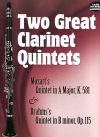 Two Great Clarinet Quintets Mozart & Brahms Score Sheet Music Songbook