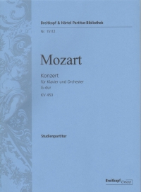 Mozart Concerto G K453 Piano & Orchestra Study Sc Sheet Music Songbook