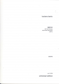 Berio Agnus Score Sheet Music Songbook