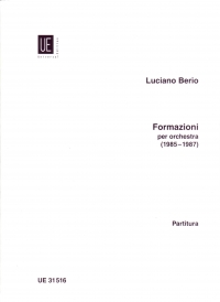Berio Formazioni Study Score Sheet Music Songbook