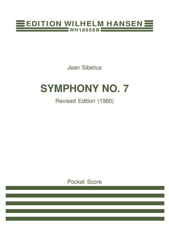 Sibelius Symphony No. 7 Op. 105 Study Score Sheet Music Songbook